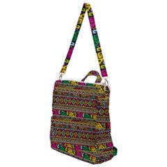 Traditional Africa Border Wallpaper Pattern Colored Crossbody Backpack by EDDArt