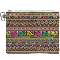 Traditional Africa Border Wallpaper Pattern Colored Canvas Cosmetic Bag (xxxl) by EDDArt