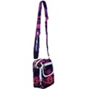 Floral Pink Fractal Painting Shoulder Strap Belt Bag View1