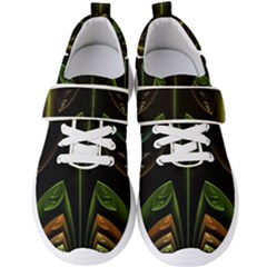 Fractal Texture Pattern Flame Men s Velcro Strap Shoes by Pakrebo