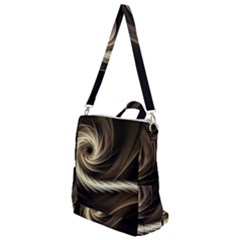 Fractal Background Pattern Curve Crossbody Backpack by Pakrebo