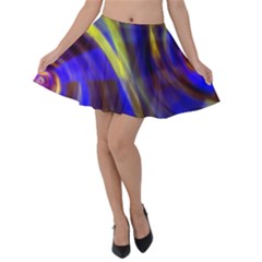 Soft Swirls Fractal Design Velvet Skater Skirt