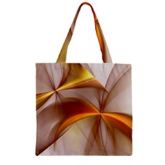 Abstract Gold White Background Zipper Grocery Tote Bag