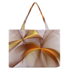 Abstract Gold White Background Zipper Medium Tote Bag by Pakrebo