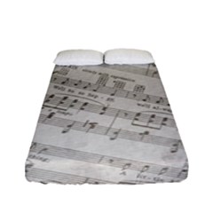 Sheet Music Paper Notes Antique Fitted Sheet (full/ Double Size) by Pakrebo