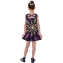 Fractal Flower Floral Abstract Kids  Cross Back Dress View2