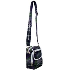 Fractal Fantasy Texture Purple Shoulder Strap Belt Bag