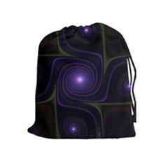 Fractal Colors Pattern Abstract Drawstring Pouch (xl) by Pakrebo