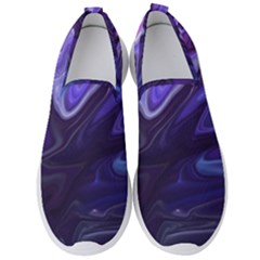 Deep Space Stars Blue Purple Men s Slip On Sneakers by Pakrebo