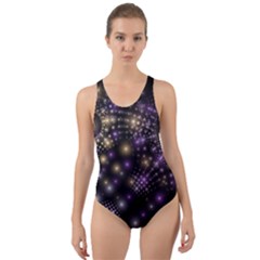 Fractal Spheres Glitter Design Cut-out Back One Piece Swimsuit by Pakrebo