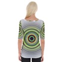 Fractal Mandala White Background Wide Neckline Tee View2