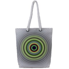 Fractal Mandala White Background Full Print Rope Handle Tote (Small)