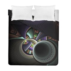 Fractal Fractal Art Multi Color Duvet Cover Double Side (full/ Double Size)