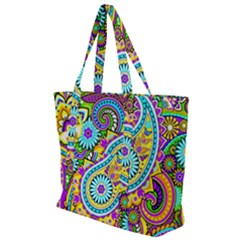 Paisley 5 Zip Up Canvas Bag by impacteesstreetwearfive