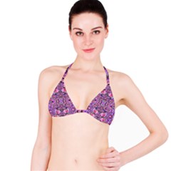 World Wide Blooming Flowers In Colors Beautiful Bikini Top by pepitasart