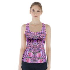 World Wide Blooming Flowers In Colors Beautiful Racer Back Sports Top by pepitasart