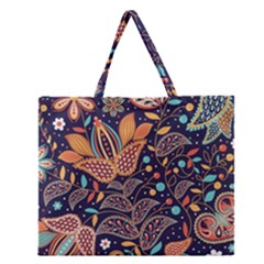 Paisley Zipper Large Tote Bag by Sobalvarro