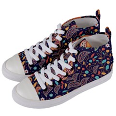 Paisley Women s Mid-top Canvas Sneakers by Sobalvarro