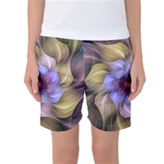 Fractal Flower Petals Colorful Women s Basketball Shorts by Pakrebo