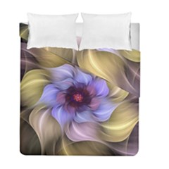 Fractal Flower Petals Colorful Duvet Cover Double Side (full/ Double Size) by Pakrebo