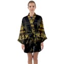 Fractal City Geometry Lights Night Long Sleeve Kimono Robe View1