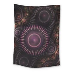 Fractal Gears Steampunk Gearwheel Medium Tapestry by Pakrebo