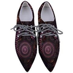 Fractal Gears Steampunk Gearwheel Pointed Oxford Shoes by Pakrebo