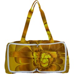 Fractal Yellow Flower Floral Multi Function Bag by Pakrebo