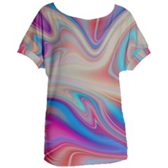 Multi Color Liquid Background Women s Oversized Tee by Pakrebo