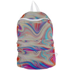 Multi Color Liquid Background Foldable Lightweight Backpack