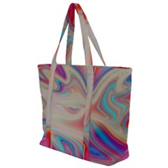 Multi Color Liquid Background Zip Up Canvas Bag by Pakrebo