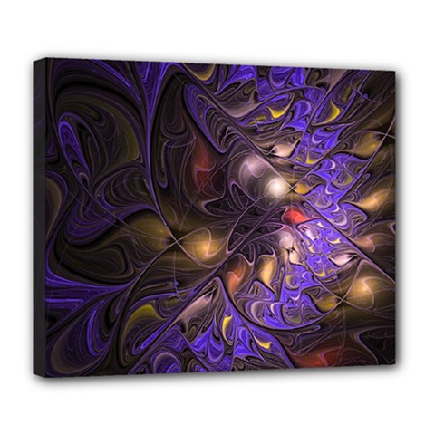 Fractal Purple Abstract Detail Deluxe Canvas 24  X 20  (stretched)