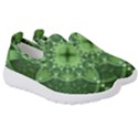 Fractal Green St Patrick S Day Kids  Slip On Sneakers View3