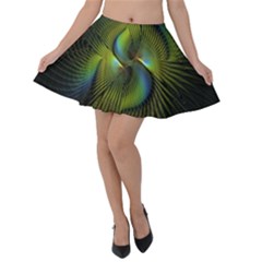 Fractal Abstract Design Fractal Art Velvet Skater Skirt by Pakrebo