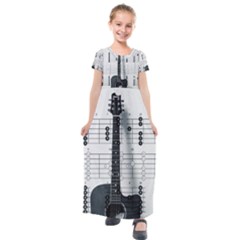 Guitar Chords Guitar Chords Chord Kids  Short Sleeve Maxi Dress by Pakrebo