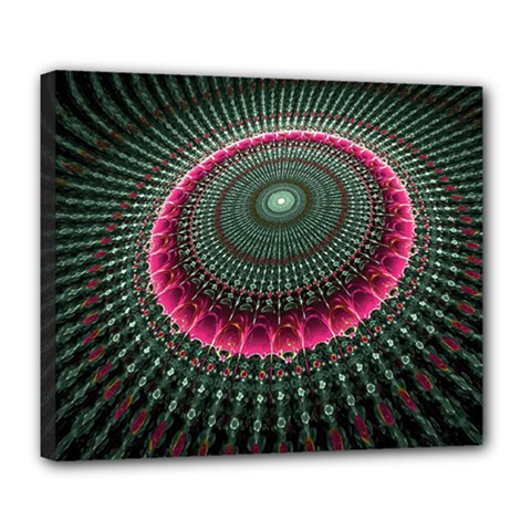 Fractal Circle Fantasy Texture Deluxe Canvas 24  X 20  (stretched)