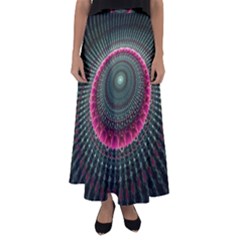 Fractal Circle Fantasy Texture Flared Maxi Skirt by Pakrebo