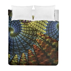 Fractal Spiral Colorful Geometry Duvet Cover Double Side (full/ Double Size)