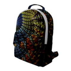 Fractal Spiral Colorful Geometry Flap Pocket Backpack (large) by Pakrebo