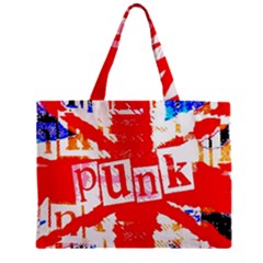 Punk Union Jack Zipper Mini Tote Bag by ArtistRoseanneJones