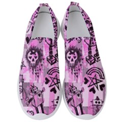 Pink Scene Kid Sketches Men s Slip On Sneakers by ArtistRoseanneJones