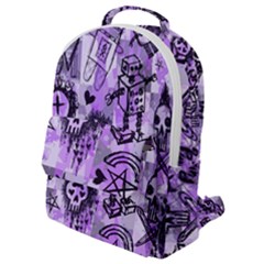 Purple Scene Kid Sketches Flap Pocket Backpack (small) by ArtistRoseanneJones