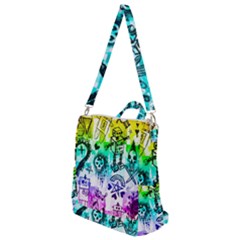 Rainbow Scene Kid Sketches Crossbody Backpack by ArtistRoseanneJones