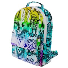 Rainbow Scene Kid Sketches Flap Pocket Backpack (small) by ArtistRoseanneJones