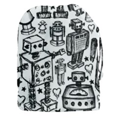 Robot Crowd Drawstring Pouch (xxxl) by ArtistRoseanneJones