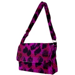 Pink Leopard Full Print Messenger Bag by ArtistRoseanneJones