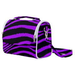 Purple Zebra Satchel Shoulder Bag