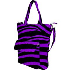 Purple Zebra Shoulder Tote Bag