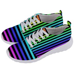 Stripes Rainbow Men s Lightweight Sports Shoes by ArtistRoseanneJones