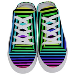 Stripes Rainbow Half Slippers by ArtistRoseanneJones